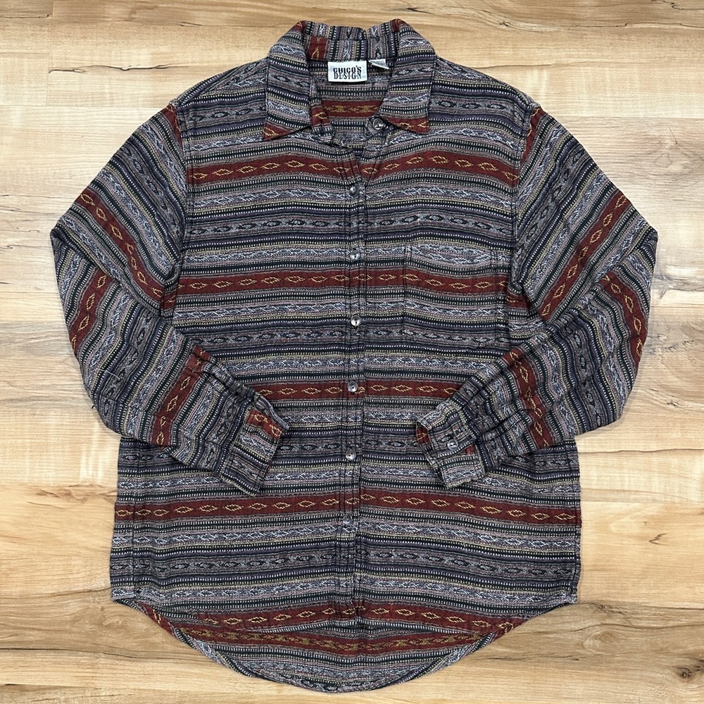 Vintage Chico’s Designs Cotton Button Up Long Sleeve